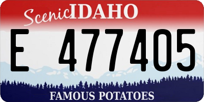 ID license plate E477405