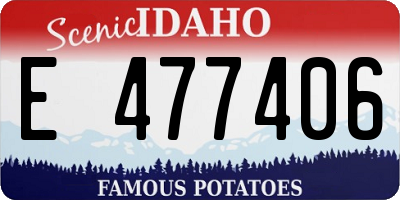 ID license plate E477406