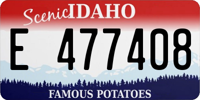 ID license plate E477408