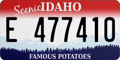 ID license plate E477410