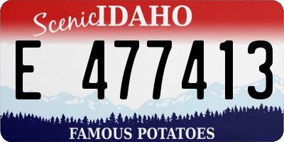 ID license plate E477413