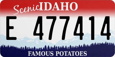 ID license plate E477414