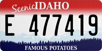 ID license plate E477419