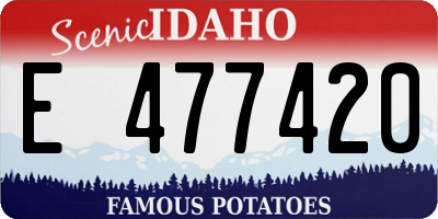ID license plate E477420