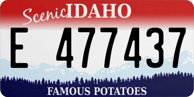 ID license plate E477437