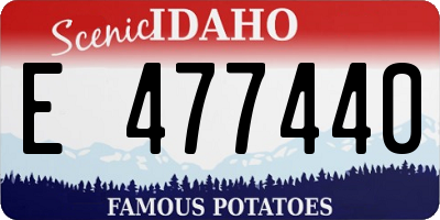 ID license plate E477440