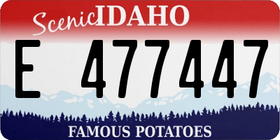 ID license plate E477447