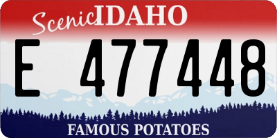 ID license plate E477448