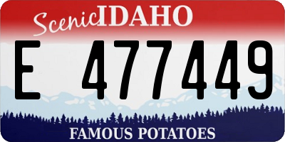 ID license plate E477449
