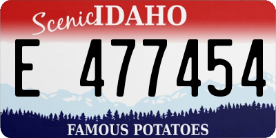 ID license plate E477454