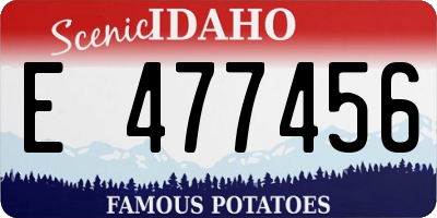 ID license plate E477456