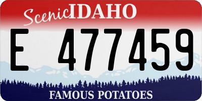 ID license plate E477459