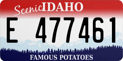 ID license plate E477461