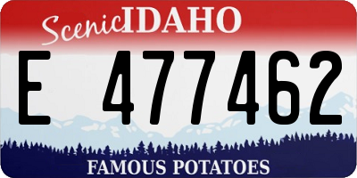 ID license plate E477462