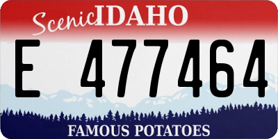 ID license plate E477464