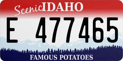 ID license plate E477465