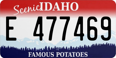 ID license plate E477469