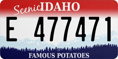 ID license plate E477471