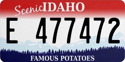 ID license plate E477472