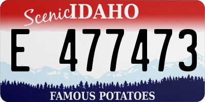 ID license plate E477473