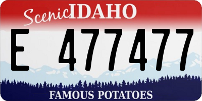 ID license plate E477477