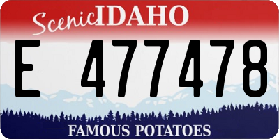 ID license plate E477478