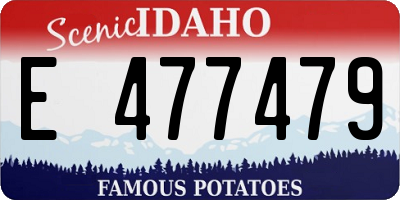 ID license plate E477479