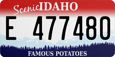 ID license plate E477480