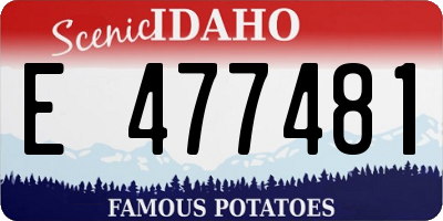 ID license plate E477481