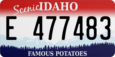 ID license plate E477483