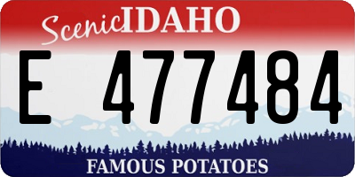 ID license plate E477484
