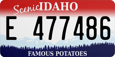 ID license plate E477486