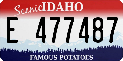 ID license plate E477487