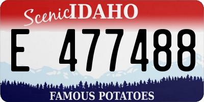 ID license plate E477488