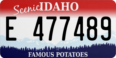 ID license plate E477489