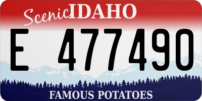 ID license plate E477490