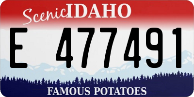 ID license plate E477491