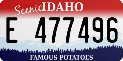 ID license plate E477496
