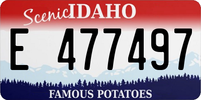 ID license plate E477497