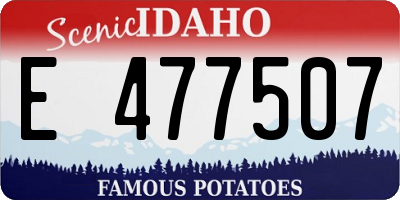 ID license plate E477507
