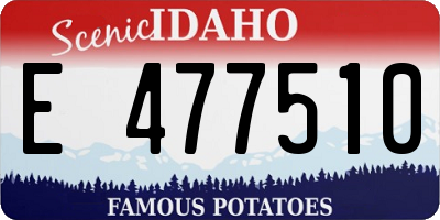 ID license plate E477510