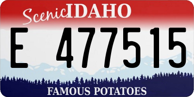 ID license plate E477515