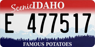 ID license plate E477517