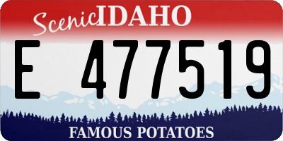 ID license plate E477519
