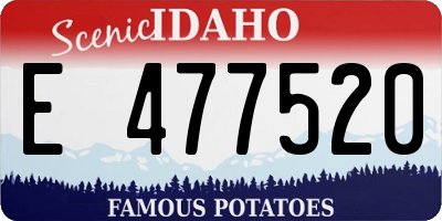 ID license plate E477520