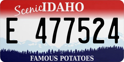 ID license plate E477524