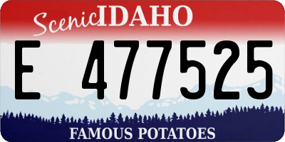 ID license plate E477525