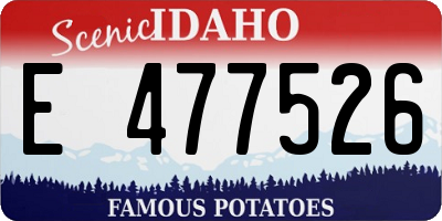ID license plate E477526
