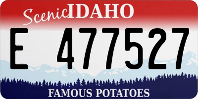 ID license plate E477527