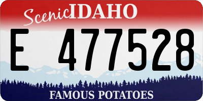 ID license plate E477528